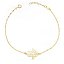 Pulsera de Oro Amarillo 18K con Mano de Fátima 17x14 mm y Cadena Tallada – Protección y Elegancia